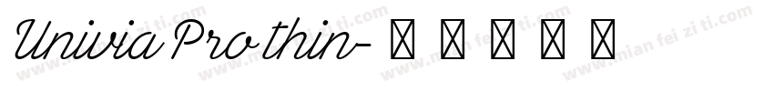 Univia Pro thin字体转换